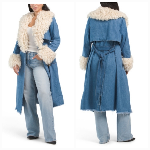 New BlankNYC  course denim jacket coat in blue - Picture 14 of 14